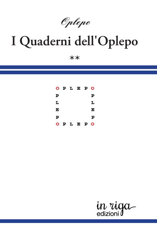 I quaderni dell'Oplepo. Vol. 2 - Oplepo - copertina