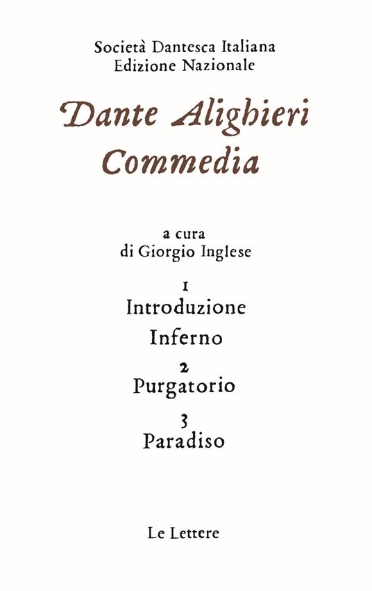 Commedia - Dante Alighieri - copertina
