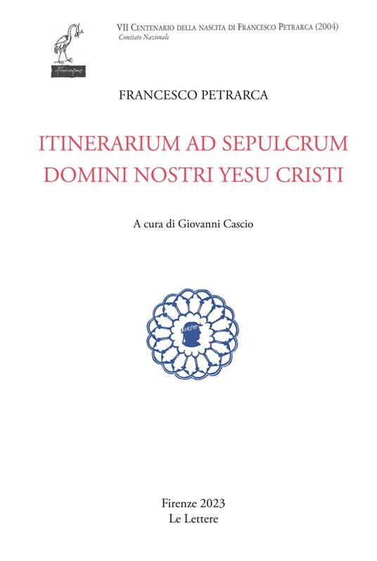 Itinerarium ad sepulcrum domini nostri Yesu Cristi - copertina