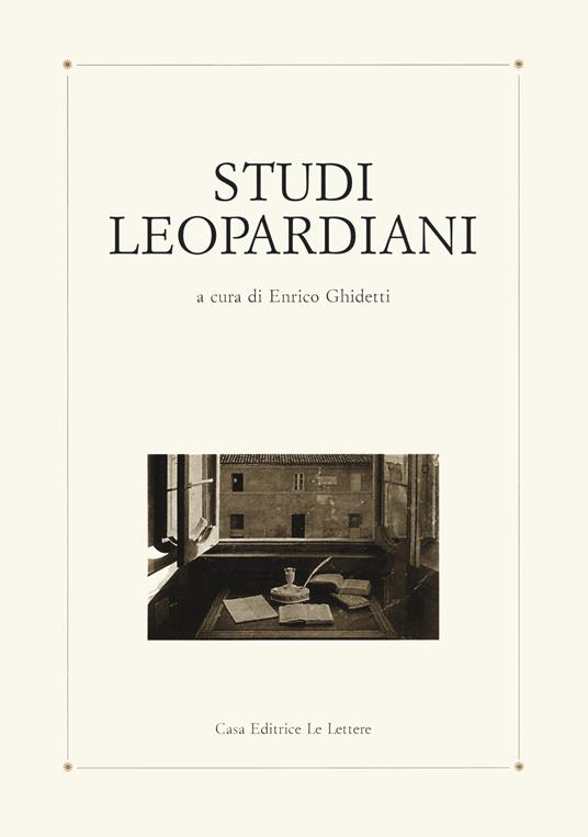 Studi leopardiani. Numero speciale in memoria di W. Binni - copertina