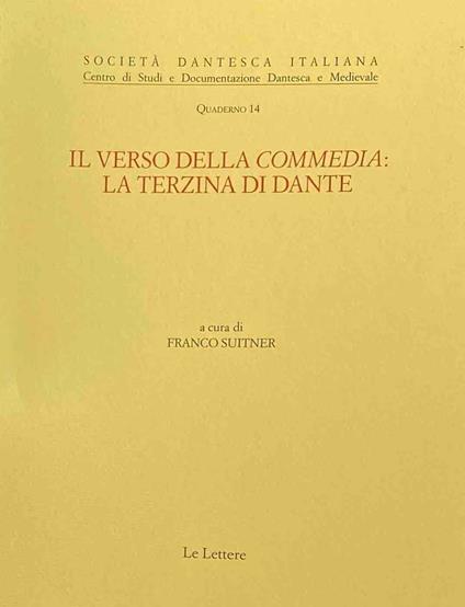Il verso della Commedia: la terzina di Dante - copertina