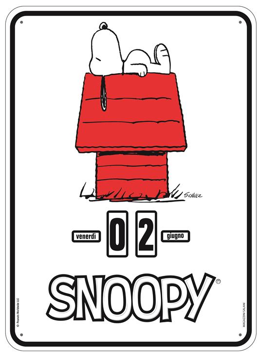 Calendario perpetuo Peanuts. Snoopy. cuccia