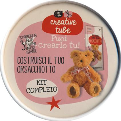 Costruisci il tuo orsacchiotto. Creative tube. Ediz. italiana, inglese e spagnola. Con gadget - copertina