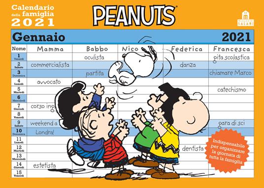 Peanuts. Calendario della famiglia 2021 - Charles M. Schulz - copertina