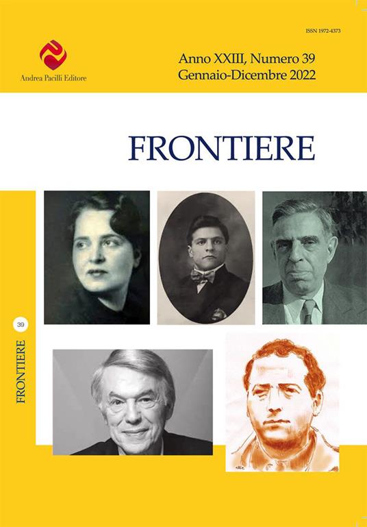 Frontiere (2022). Ediz. critica. Vol. 39: Gennaio-Dicembre - copertina
