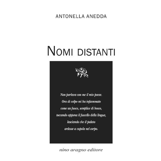 Nomi distanti - Antonella Anedda - copertina