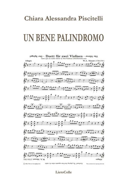 Un bene palindromo - Chiara Piscitelli - copertina