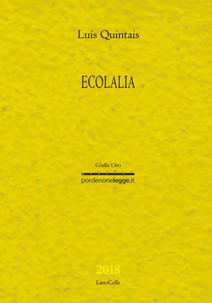 Ecolalia - Luís Quintais - copertina