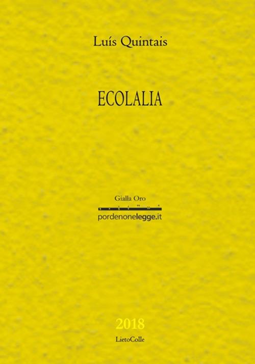 Ecolalia - Luís Quintais - copertina