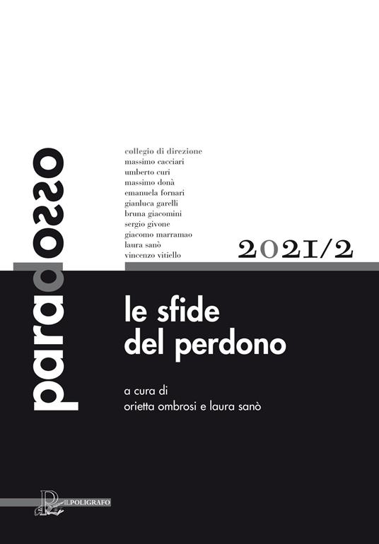 Paradosso. Rivista di filosofia (2021). Vol. 2: Le sfide del perdono - copertina
