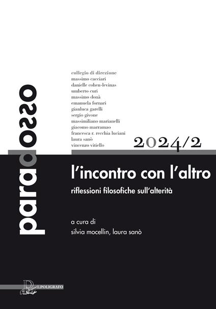 Paradosso. Rivista di filosofia (2024). Vol. 2: L' incontro con l‘altro. Riflessioni filosofiche sull’alterità - copertina