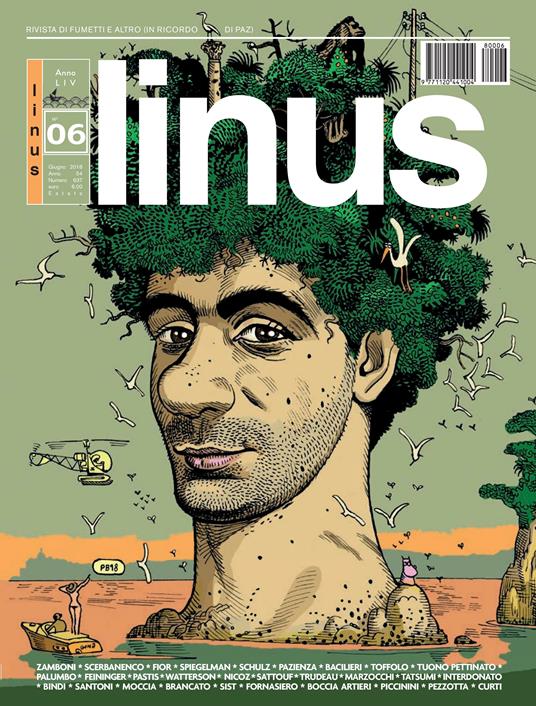 Rivista Linus. Giugno 2018 - copertina