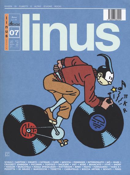 Rivista Linus. Luglio 2018 - copertina