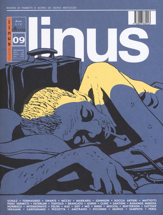 Rivista Linus. Settembre 2018 - copertina