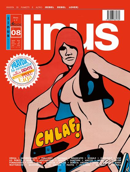 Rivista Linus. Agosto 2019 - copertina