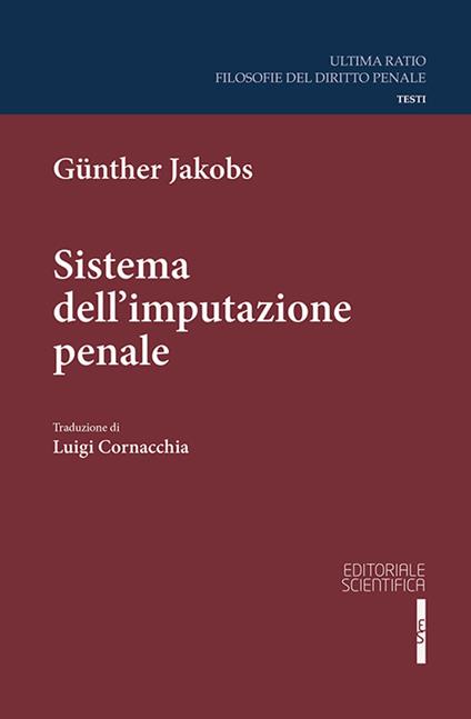 Sistema dell'imputazione penale - Günther Jakobs - copertina