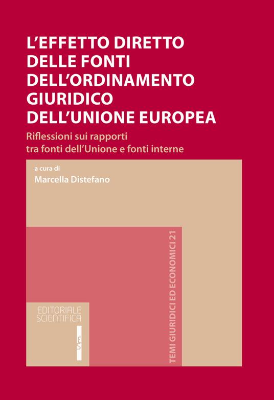 L' effetto diretto delle fonti dell'ordinamento giuridico dell'Unione europea. Riflessioni sui rapporti tra fonti dell'Unione e fonti interne - copertina