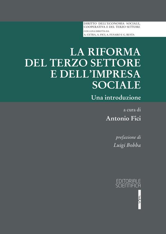 La riforma del terzo settore e dell'impresa sociale. Una introduzione - copertina