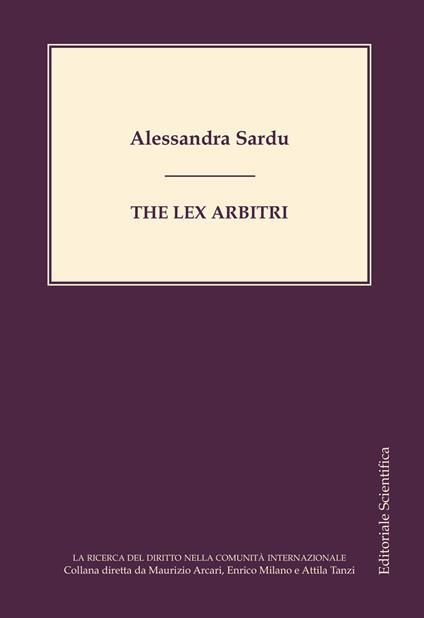 The lex arbitri - Alessandra Sardu - copertina