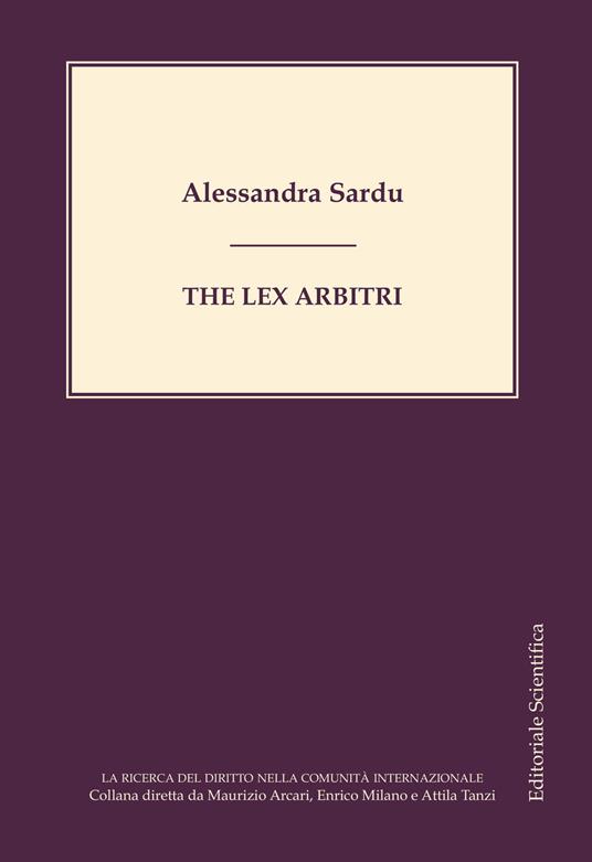 The lex arbitri - Alessandra Sardu - copertina