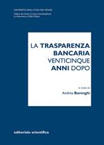 La trasparenza bancaria venticinque anni dopo