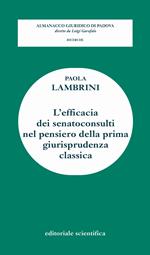 L' efficacia dei senatoconsulti nel pensiero della prima giurisprudenza classica