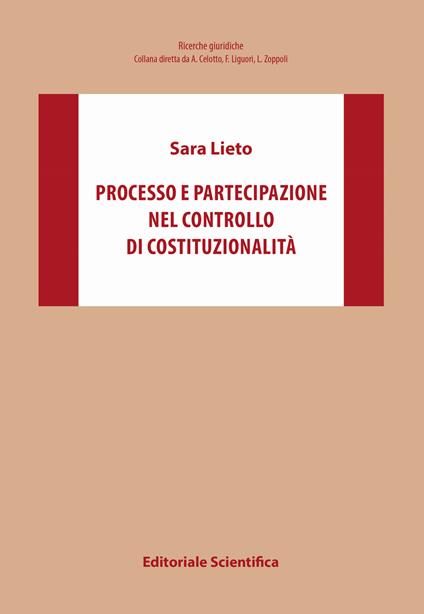 Processo e partecipazione nel controllo di costituzionalità - Sara Lieto - copertina