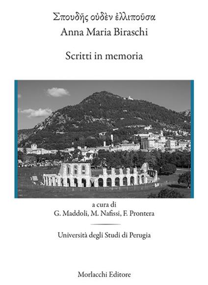 Spoydes oyden ellipoysa: Anna Maria Biraschi. Scritti in memoria - copertina