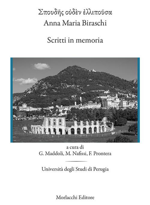 Spoydes oyden ellipoysa: Anna Maria Biraschi. Scritti in memoria - copertina