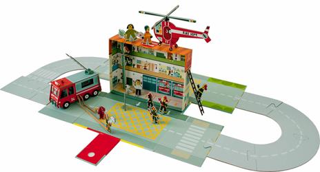 La stazione dei pompieri. La squadra di soccorso entra in azione! Con stazione-scenario, modellini da staccare e assemblare - Chris Oxlade - 2