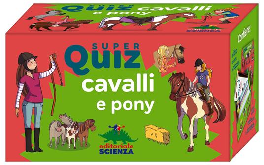 Super quiz: cavalli e pony. Ediz. a colori. Con 100 schede - Laure Marandet - copertina