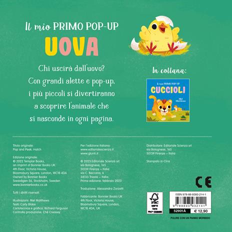 Uova. Il mio primo pop-up. Ediz. a colori - Mel Matthews - 2