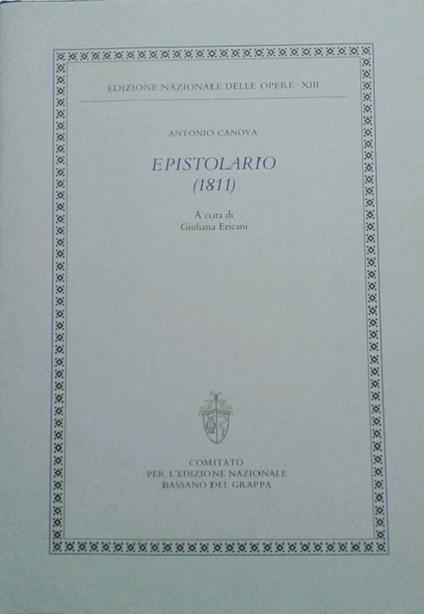 Epistolario (1811) - Antonio Canova - copertina