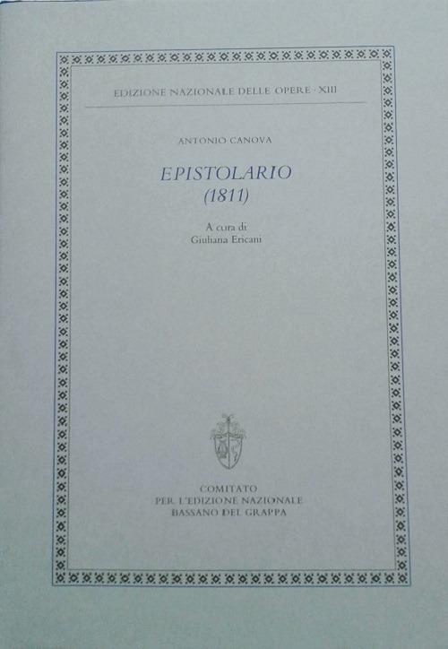 Epistolario (1811) - Antonio Canova - copertina