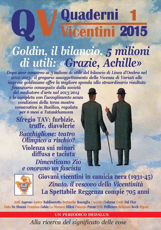 Quaderni vicentini (2015). Vol. 1 - copertina