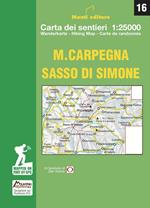 M. Carpegna Sasso di Simone. Carta dei sentieri 1:25000