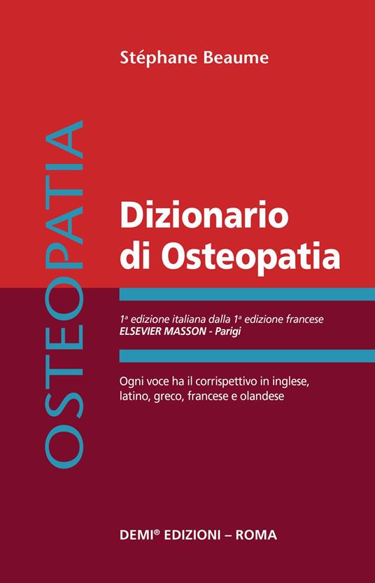 Dizionario di osteopatia - Stéphane Beaume - copertina