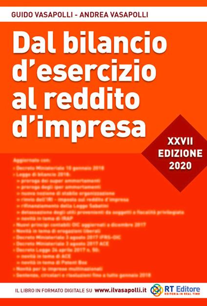 Dal bilancio d'esercizio al reddito d'impresa - Guido Vasapolli,Andrea Vasapolli - copertina