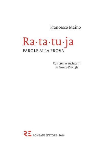 Ra-ta-tu-ja. Parole alla prova - Francesco Maino - copertina