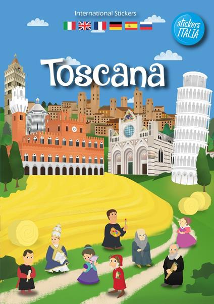 Toscana sticker book. Ediz. multilingue - Andrea Francesco Tessarolo - copertina