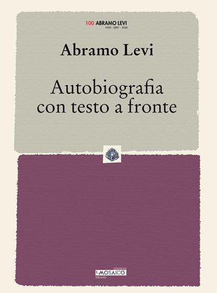 Autobiografia con testo a fronte - Abramo Levi - copertina