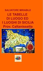 Le tabelle di luogo ed i luoghi di Sicilia. Provincia di Caltanissetta