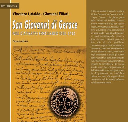 San Giovanni di Gerace nel catasto onciario del 1742 - Vincenzo Cataldo,Giovanni Pittari - copertina