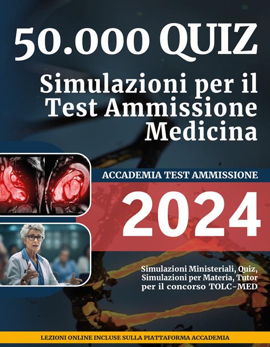 50.000 quiz- Simulazioni per il Test Ammissione Medicina - copertina