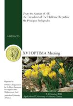 Proceedings of the 16th Optima meeting. Abstracts, 2-5 October 2019, Agricultural University of Athens, Greece
