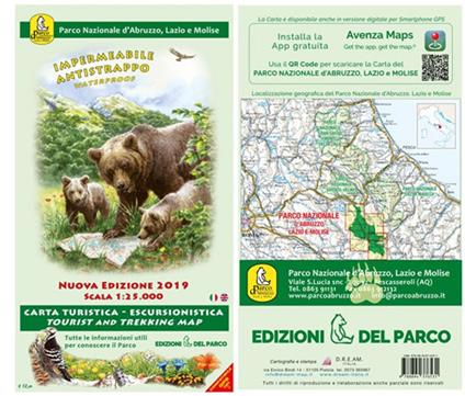 Carta turistico-escursionistica del Parco Nazionale d'Abruzzo, Lazio e Molise 1:25.000 - copertina