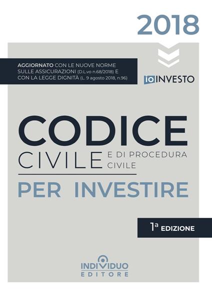 Codice civile e di procedura civile per investire - copertina