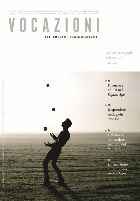 Vocazioni (2019). Vol. 4: Guardate i gigli dei campi (Luglio-Agosto). - copertina