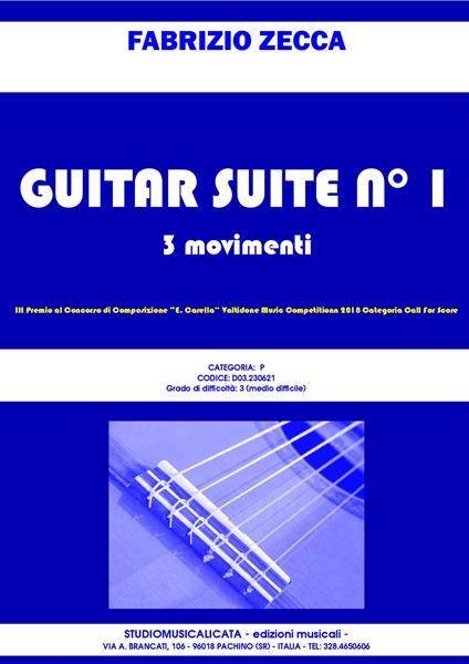 Guitar Suite N° 1. 3 movimenti - Fabrizio Zecca - copertina