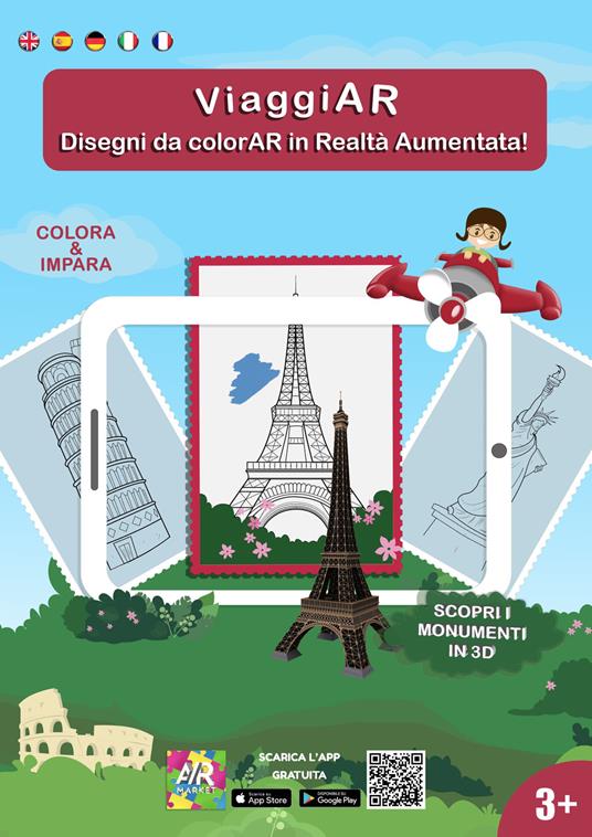 ViaggiAR. Disegni da colorAR in realtà aumentata! Ediz. illustrata - copertina